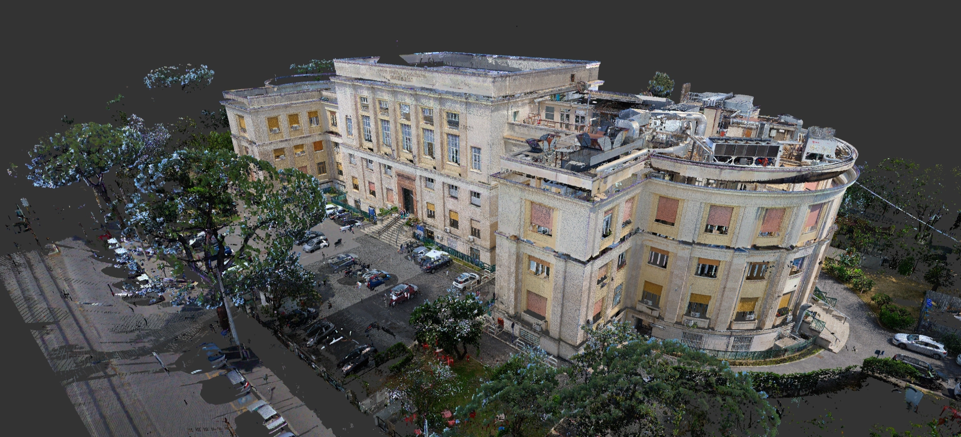 Foto nuvola di punti edificio di Geodesis Srl, studio di rilievi topografici Roma