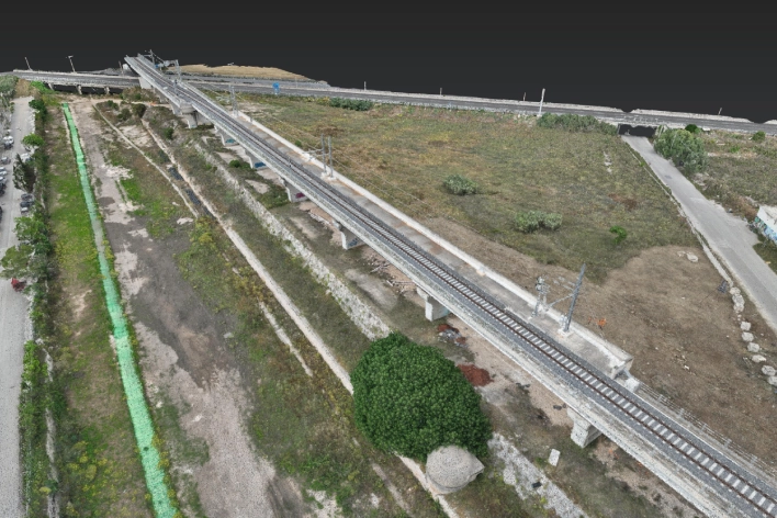 Foto nuvola di punti ponte di Geodesis Srl, studio di rilievi topografici Roma