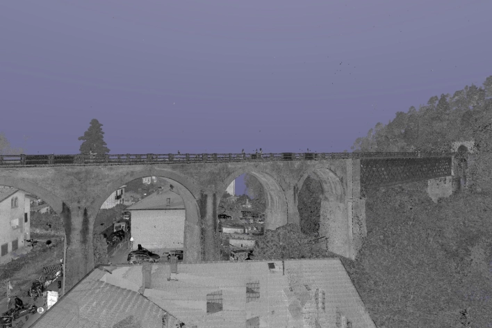 Foto nuvola di punti ponte di Geodesis Srl, studio di rilievi topografici Roma