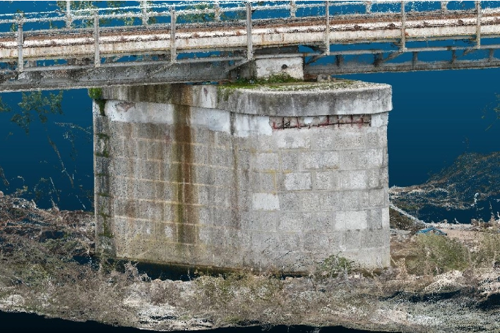Foto nuvola di punti ponte di Geodesis Srl, studio di rilievi topografici Roma
