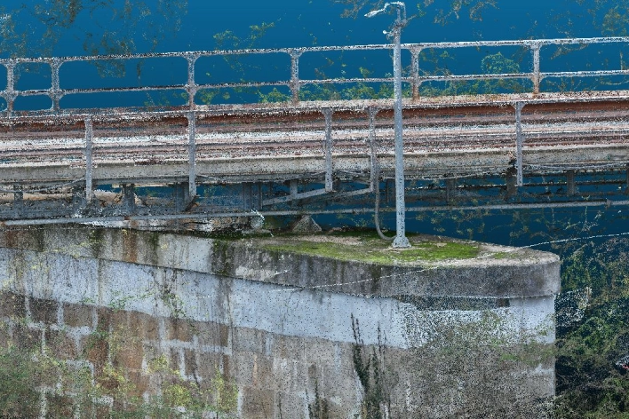 Foto nuvola di punti ponte di Geodesis Srl, studio di rilievi topografici Roma