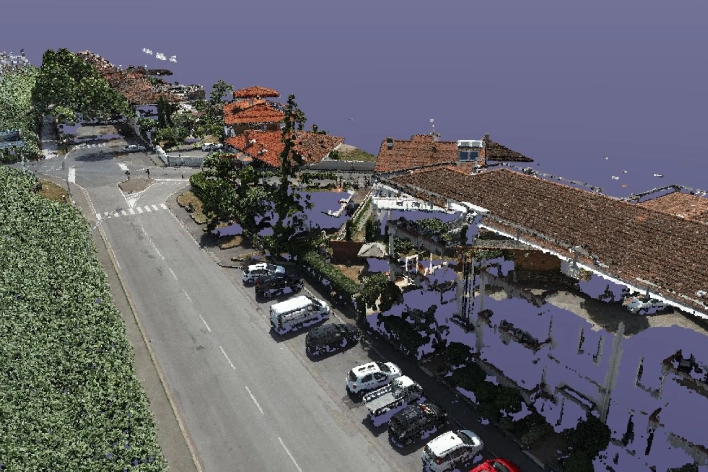 Foto nuvola di punti strada di Geodesis Srl, studio di rilievi topografici Roma