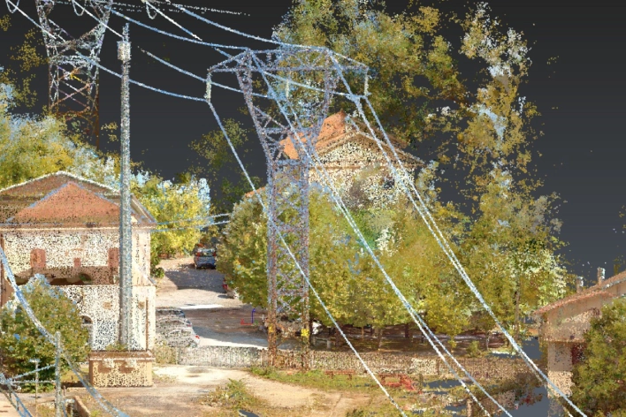Foto nuvola di punti strada di Geodesis Srl, studio di rilievi topografici Roma