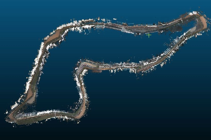 Foto nuvola di punti strada di Geodesis Srl, studio di rilievi topografici Roma