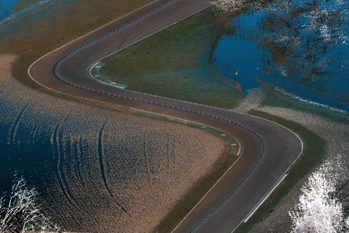 Foto nuvola di punti strada di Geodesis Srl, studio di rilievi topografici Roma