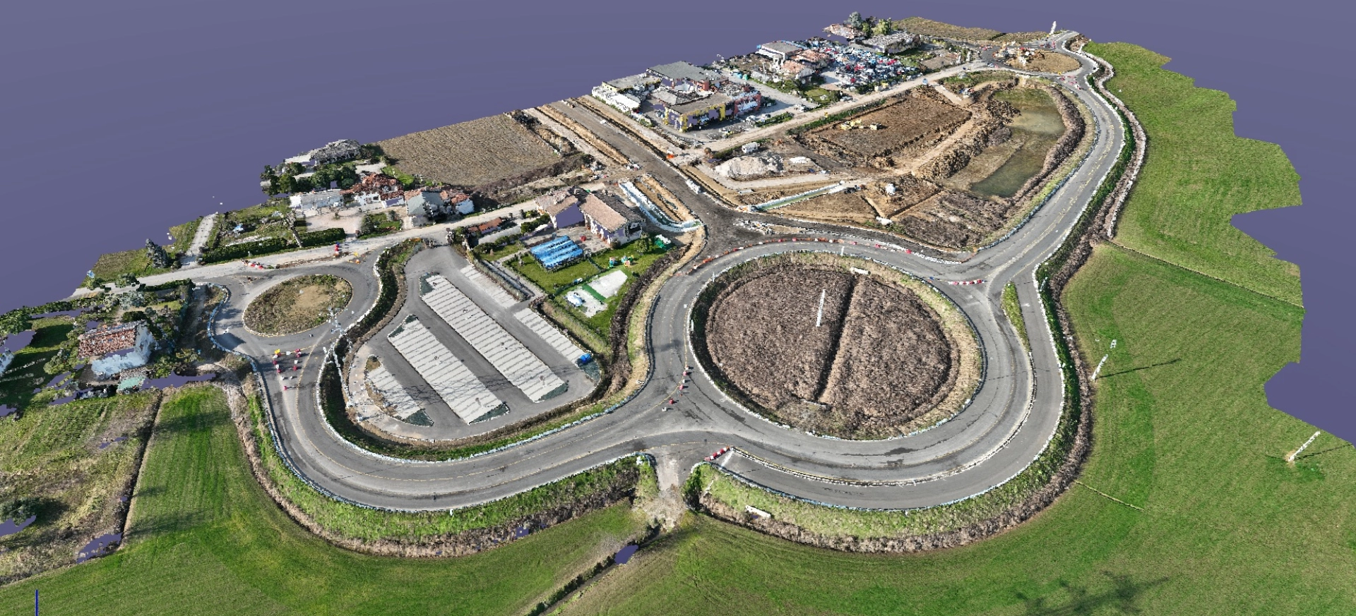 Nuvola di punti strada di Geodesis Srl, studio di rilievi topografici a Roma